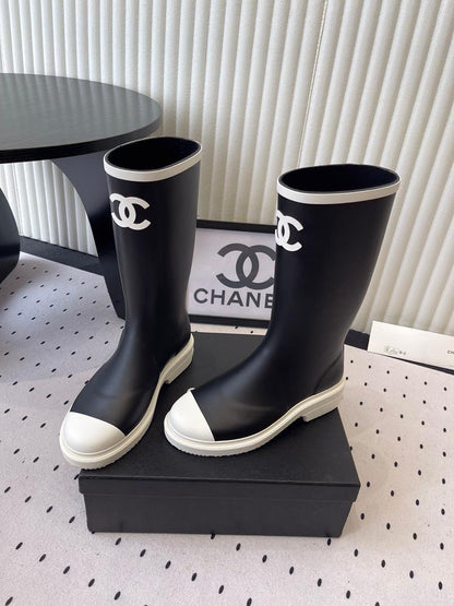 Viral Rubber Boots Black/White
