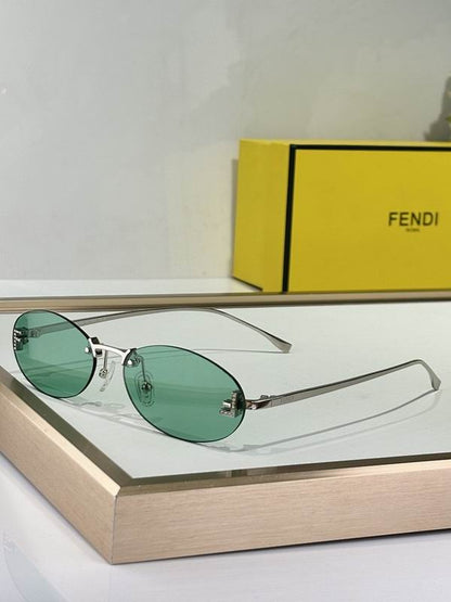 Slim Oval Metal Sunglasses