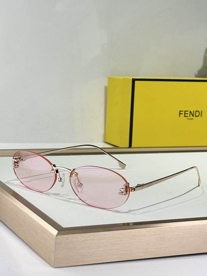 Slim Oval Metal Sunglasses